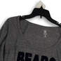 Womens Gray Heather Chicago Bears Long Sleeve Pullover T-Shirt Size XL image number 3