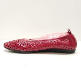 Arche Perforated Patent Ballet Flats Red 10 alternative image