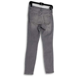 Womens Gray Light Wash Pockets Stretch Denim Skinny Leg Jeans Size 2 alternative image