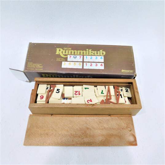 VTG 1980 Pressman Deluxe Rummikub Tile Rummy Game IOB image number 1