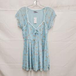 NWT Urban Outfitters WM's Sky Blue Sunflower Romper Size M