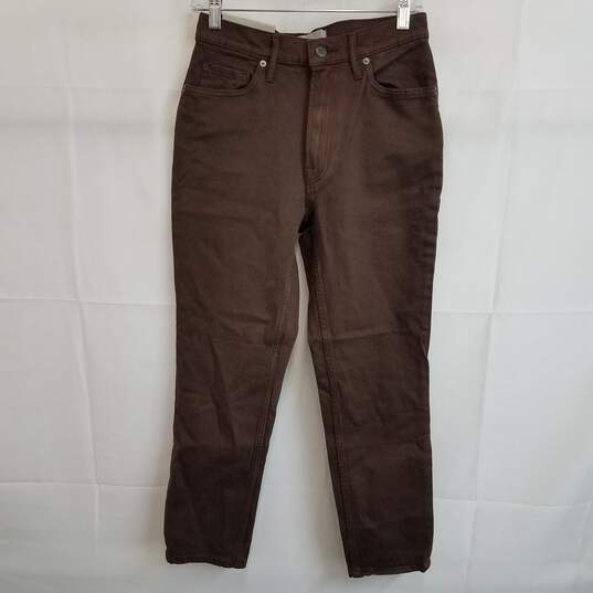 Everlane brown high rise denim jeans women's 27 nwt image number 1