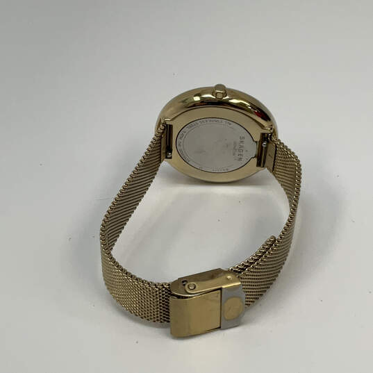 Designer Skagen SKW2625 Gold-Tone Stainless Steel Round Analog Wristwatch image number 4