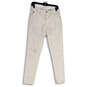 Womens White Denim Medium Wash Stretch Pocket Skinny Leg Ankle Jeans Sz 29R image number 3