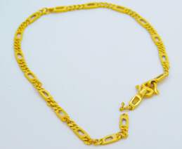 Fancy 22k Yellow Gold Link Chain Bracelet For Repair 3.4g