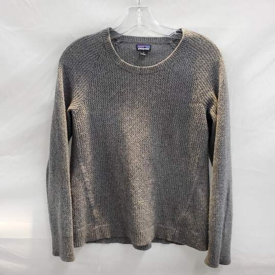 Patagonia Gray Recycled Cashmere/Wool Blend Pullover Sweater Size S image number 1