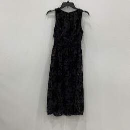 NWT Womens Black Floral Print Sleeveless Round Neck Sheath Dress Size S alternative image