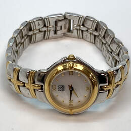 Womens E5124 Two-Tone Stainless Steel Quartz Analog Wristwatch 63.7g