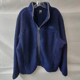 The North Face Blue Fleece Zip Up Jacket Mens Size XXL
