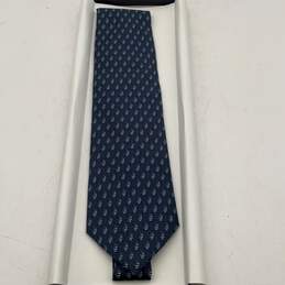 NWT Mens Blue Printed Classic Designer Pointed Adjustable Silk Neck Tie alternative image
