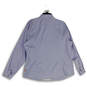 NWT Womens Blue Pinstripe Long Collar Long Sleeve Button-Up Shirt Size XL image number 2