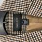 Womens Multicolor Houndstooth Three Button Blazer Pea Coat Size Large image number 3