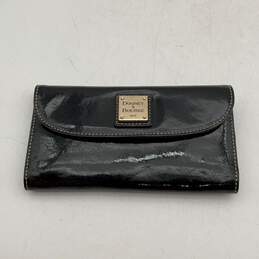 Dooney & Bourke Womens Black Gold Inner Pocket Card Organizer Trifold Wallet alternative image