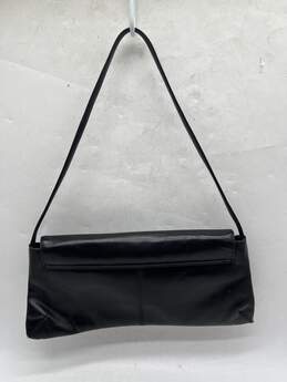 Womens Black Leather Inner Pockets Flap Snap Shoulder Handbag W-0557704-E alternative image