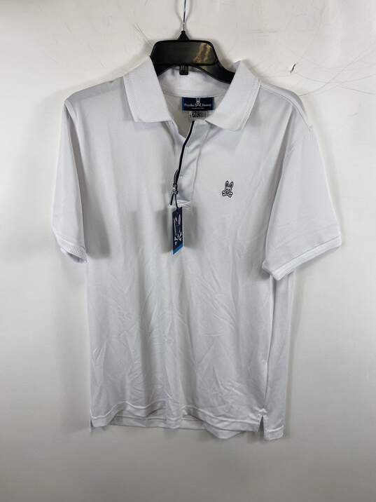 Psycho Bunny Men White Polo Shirt S NWT image number 1