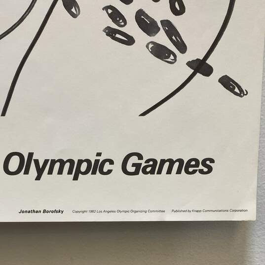 Los Angeles 1984 Olympic Games Poster of Eric Heiden Runner by Jonathan Borofsky image number 3