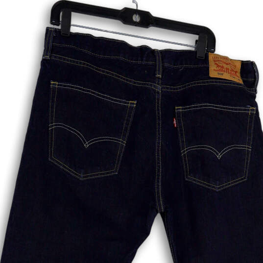 Mens Blue 508 Denim Dark Wash Stretch Pocket Tapered Leg Jeans Size 36x32 image number 4
