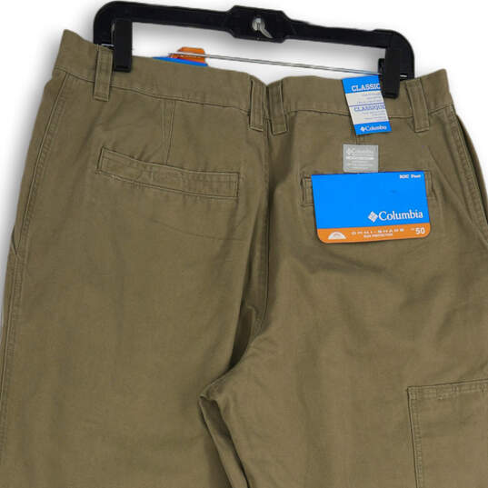 NWT Mens Tan Flat Front Slash Pocket Roc Outdoor Work Pants Size 35X30 image number 4