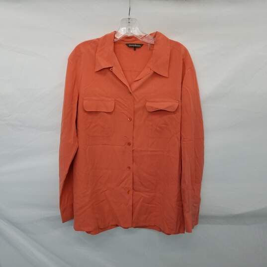 Tommy Bahama Coral Silk Button Up Shirt WM Size M image number 1