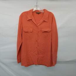 Tommy Bahama Coral Silk Button Up Shirt WM Size M