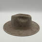 Mens Brown Wide Brim Pinched Crown Fashionable Fedora Hat Size XL image number 3