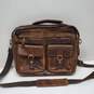 Vintage Brown Leather Mersq Messenger Bag image number 1