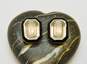Vintage DS Co Daniel Swarovski Crystal Gold Tone & Black Enamel Clip-On Earrings 21.4g image number 1