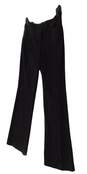 Womens Black Flat Front Slash Pockets Casual Slacks Dress Pant Size 8R image number 1