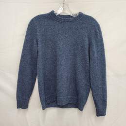 Theory WM's 100% Merino Wool Heather Blue Crewneck Long Sleeve Sweater Size S