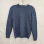 Theory WM's 100% Merino Wool Heather Blue Crewneck Long Sleeve Sweater Size S image number 1
