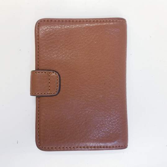 Michael Kors Pebbled Leather Passport Holder Tan image number 2