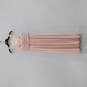 NWT Womens Pink Wide Strap Mesh Shoulder Zip Bridesmaids Wedding Dress Sz 8 image number 2