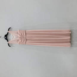 NWT Womens Pink Wide Strap Mesh Shoulder Zip Bridesmaids Wedding Dress Sz 8 alternative image