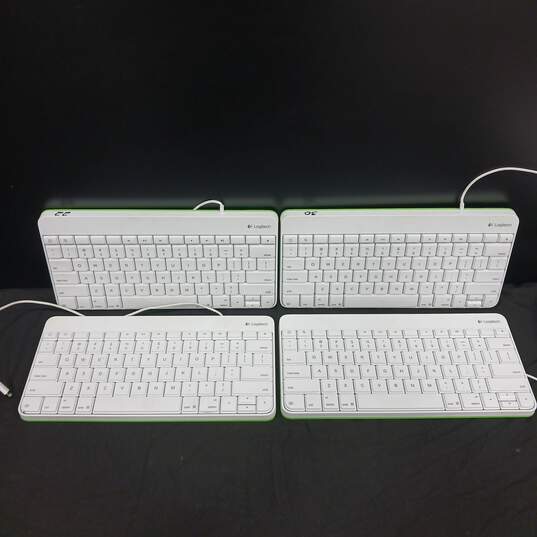 Bundle of 4 Logitech Wired Keyboard for iPad Lightning Connector image number 1