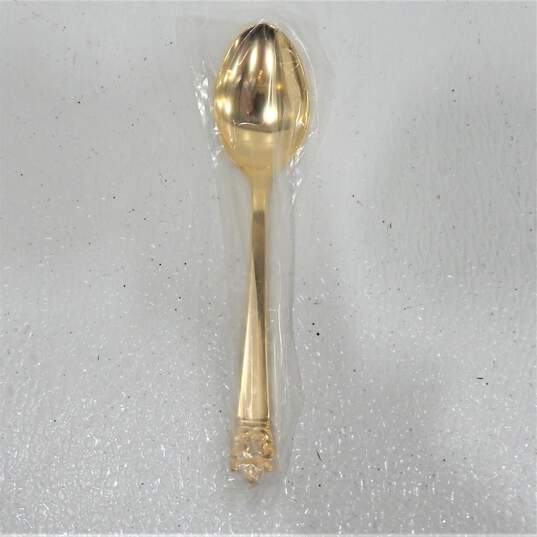 STANLEY ROBERTS Gold Plated Stainless Flatware 6 Pieces GOLDEN ROGET IOB image number 8
