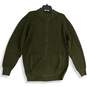 F/X Fusion Mens Green Ribbed Knitted Long Sleeve Full Zip Sweater Size Large image number 1