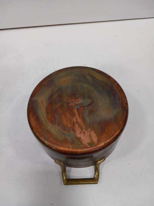 Vintage Paul Revere Limited Edition 1976 Copper Pot & Unbranded Colander image number 5