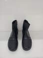 Clarks Boots Womens Wide Black Leather Work Ankle Zip Size-9.5 used image number 1
