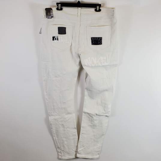 Rutherford Rue 21 Men Denim White Jeans 40 NWT image number 2