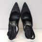 White Market Black House Tweed Slingback Pump Heels Shoes Size 10 M image number 7