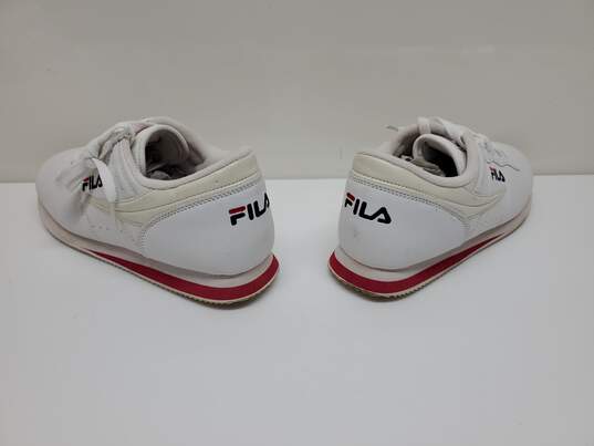 Wm Fila Machu White Classic Lace Up Sneakers Sz 8.5 image number 2