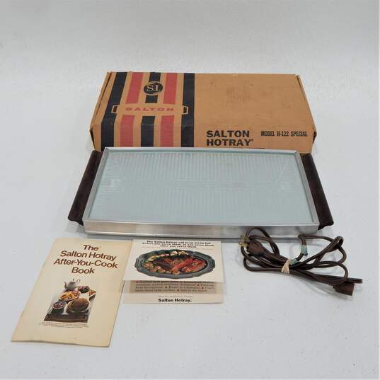 Vintage SALTON Hotray Electric Warming Tray Glass Food Warmer Hot Plat