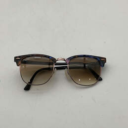 Womens BB 316 Clubmaster Brown Lens Blue Full Rim Rectangle Sunglasses alternative image