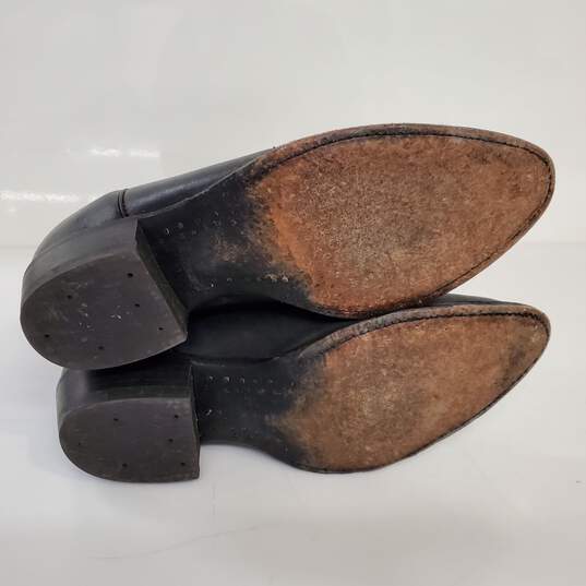 Tony Lama Black Leather Western Cowboy Boots Size 12D image number 3