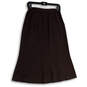 Womens Brown Flat Front Side Zip Long A-Line Skirt Size 6 image number 2