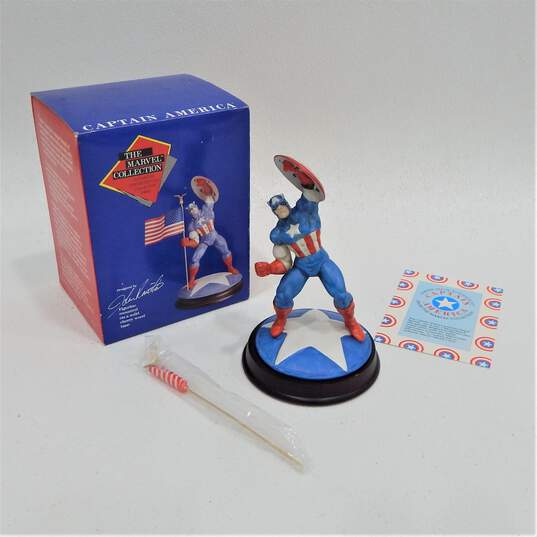 1990 The Marvel Collection Captain America Figurine Limited Edition w/COA image number 1