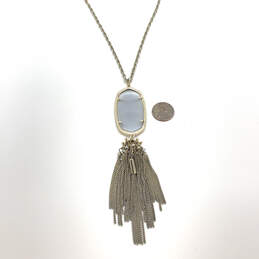 Designer Kendra Scott Gold-Tone Tasseled Mother Of Pearl Pendant Necklace alternative image
