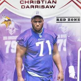 2021 Christian Darrisaw Panini Playbook Red Zone Rookie Minnesota Vikings alternative image