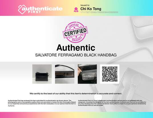 Authentic Salvatore Ferragamo Black Frame Handbag image number 9