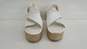 Michael Kors White Leather Platform Sandals Size 9M image number 3